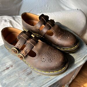 Doc Marten 8065 Crazy Horse Leather Mary Janes SZ 7